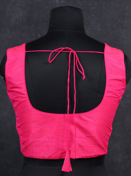Candy pink semi raw silk readymade blouse