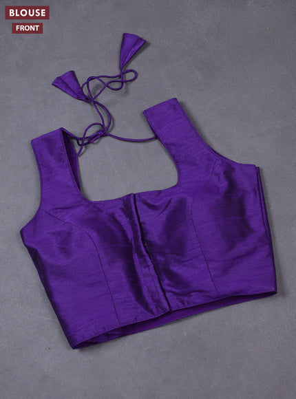 Violet semi raw silk readymade blouse