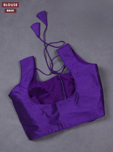 Violet semi raw silk readymade blouse