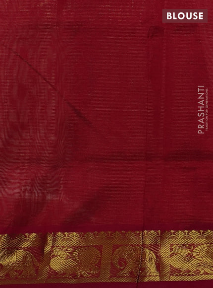 Silk cotton saree sandal and pink with allover vairaosi pattern and annam & elephant zari woven border