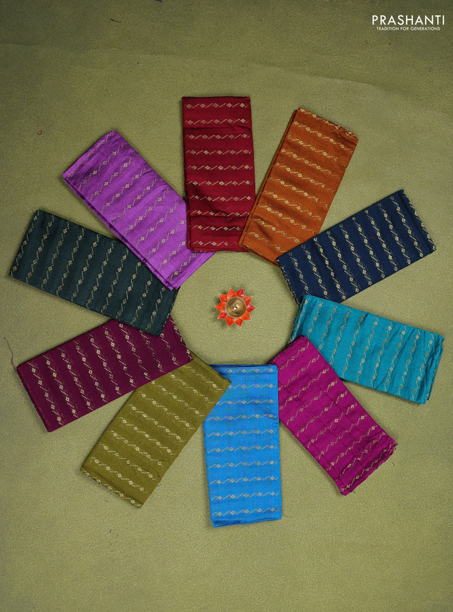 Raw silk blouse bit multi colour with Pack of 10