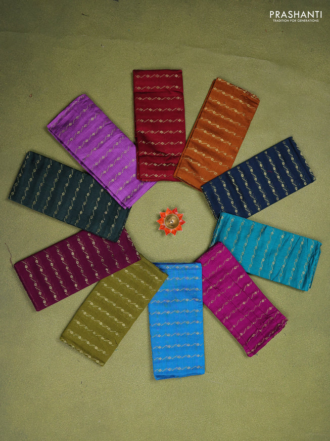 Raw silk blouse bit multi colour with Pack of 10