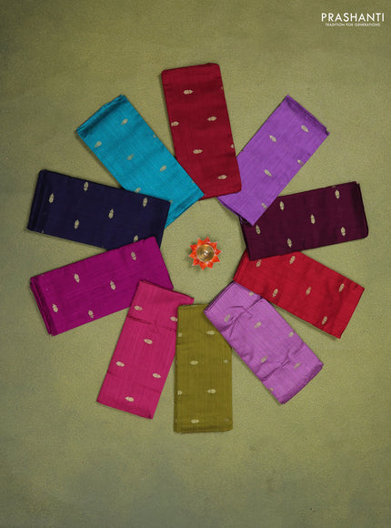 Raw silk blouse bit multi colour with Pack of 10