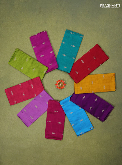 Raw silk blouse bit multi colour with Pack of 10