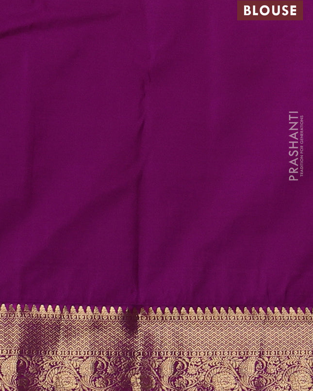 Bangalori silk saree pastel blue with purple with allover vairaosi pattern and zari woven border