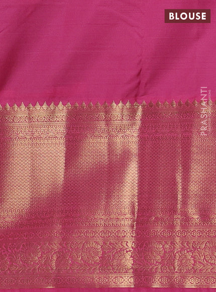 Bangalori silk saree light green and light pink with zari woven buttas and long zari woven border