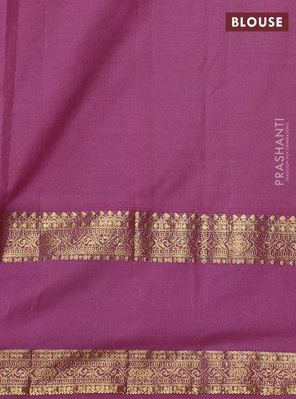 Bangalori silk saree coffee brown and mauve pink with zari woven buttas and rettapet zari woven border