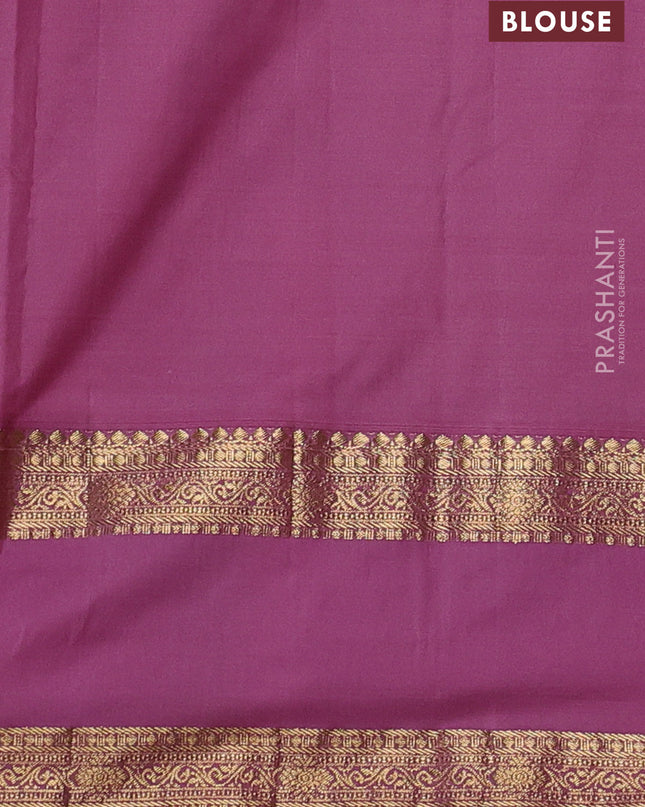 Bangalori silk saree coffee brown and mauve pink with zari woven buttas and rettapet zari woven border