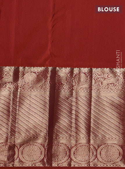 Bangalori silk saree purple and rust shade with zari woven buttas and long zari woven border