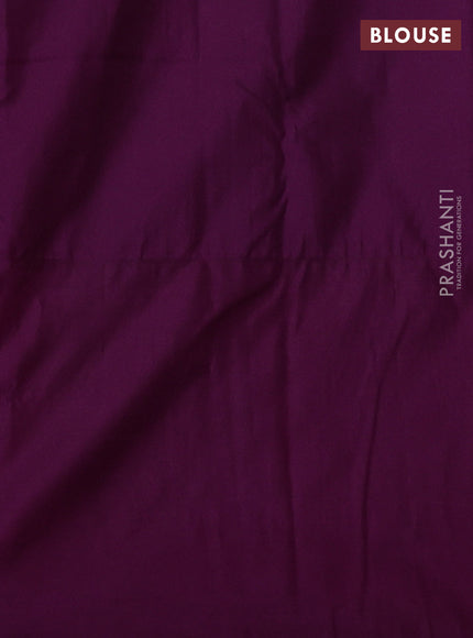 Bangalori silk saree cs blue and purple with annam zari woven buttas and zari woven butta border