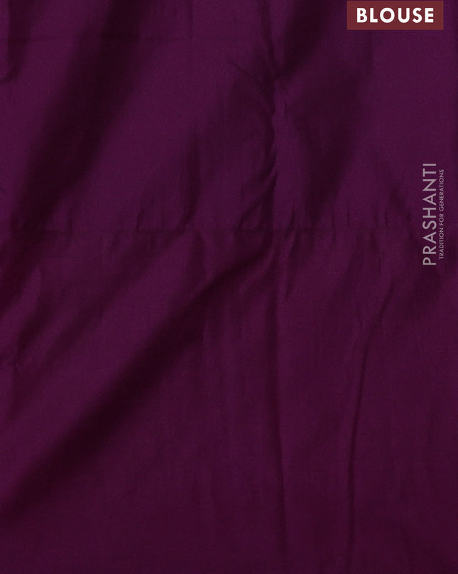 Bangalori silk saree cs blue and purple with annam zari woven buttas and zari woven butta border