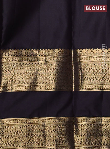 Bangalori silk saree deep jamun with allover checked pattern and long rettapet zari woven border