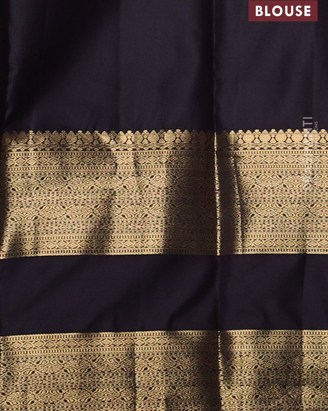 Bangalori silk saree deep jamun with allover checked pattern and long rettapet zari woven border