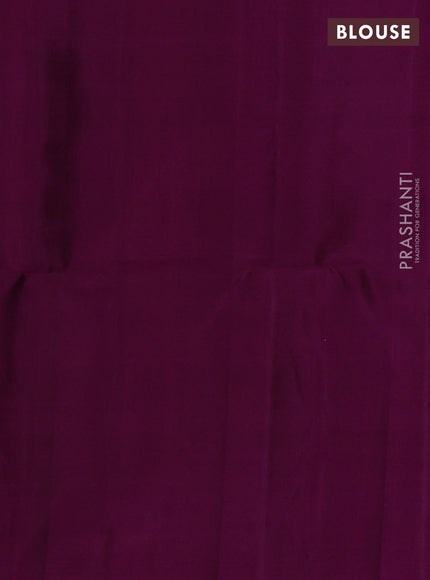 Pure soft silk saree purple with allover paisley zari woven buttas and temple design zari woven border