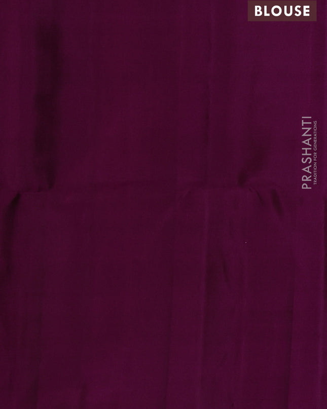 Pure soft silk saree purple with allover paisley zari woven buttas and temple design zari woven border