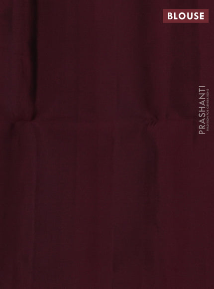 Pure soft silk saree maroon with allover paisley zari woven buttas and temple design zari woven border