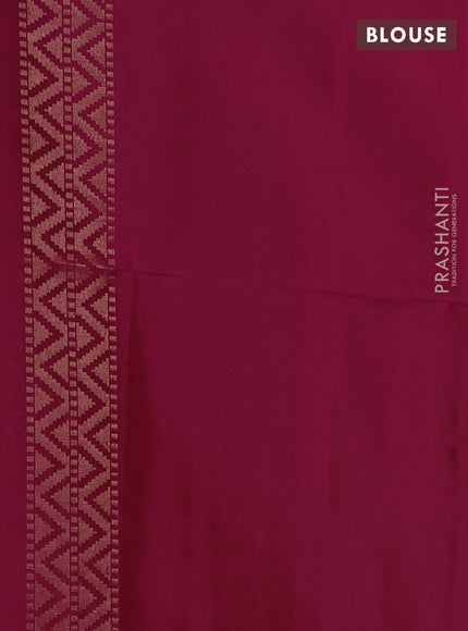 Pure soft silk saree pink with plain body and temple design zari woven border