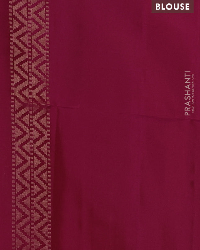 Pure soft silk saree pink with plain body and temple design zari woven border