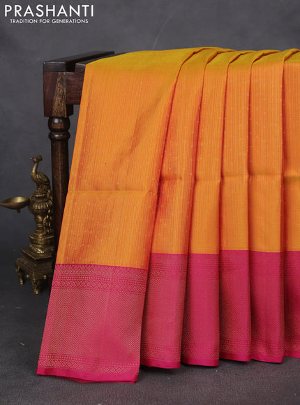 Pure soft silk saree dual shade of pink with allover zari weaves and zari woven border