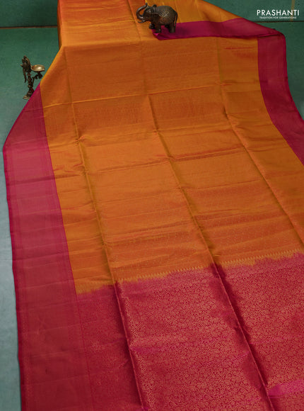 Pure soft silk saree dual shade of pink with allover zari weaves and zari woven border