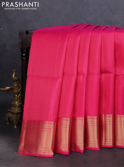 Pure soft silk saree pink with allover zari weaves and zari woven border