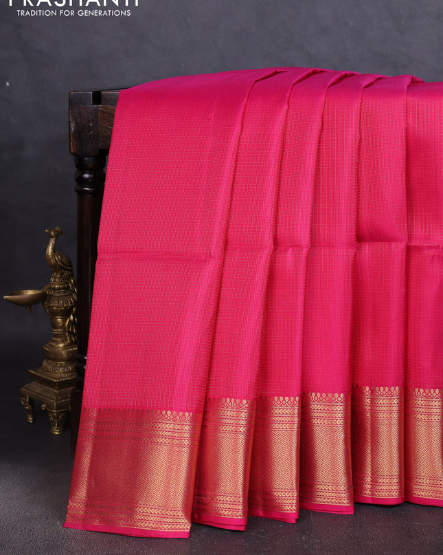 Pure soft silk saree pink with allover zari weaves and zari woven border