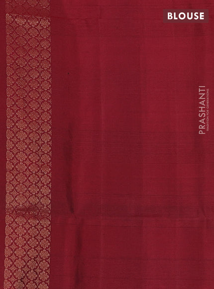 Pure soft silk saree maroon with zari woven buttas and zari woven border