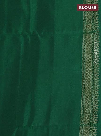 Pure soft silk saree green with zari woven buttas and zari woven border