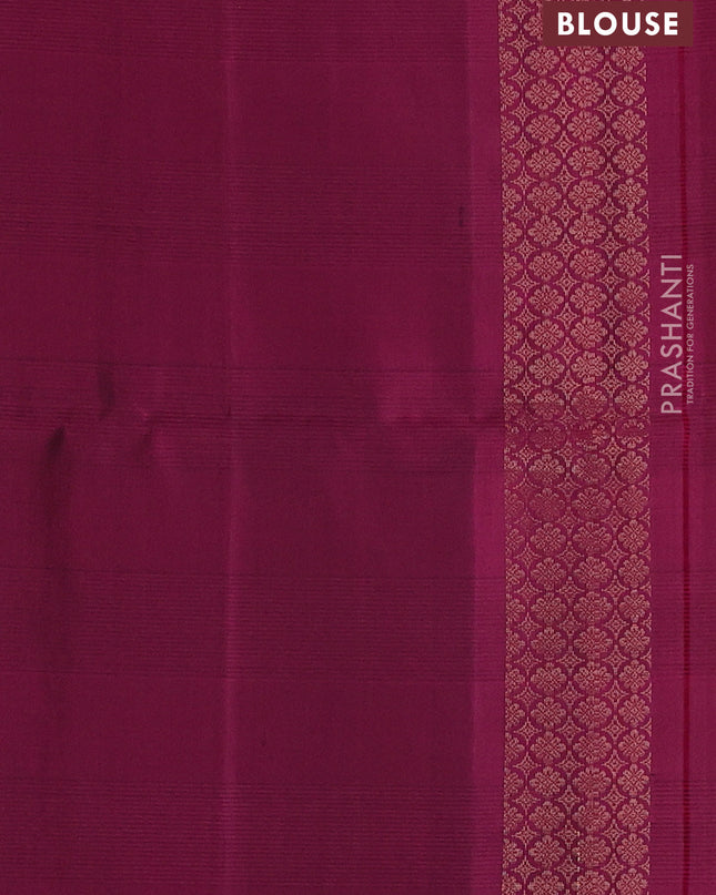 Pure soft silk saree magenta pink with zari woven buttas and zari woven border