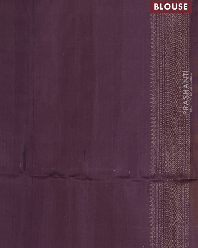 Pure soft silk saree yellow and pastel lavender with zari woven buttas and zari woven border