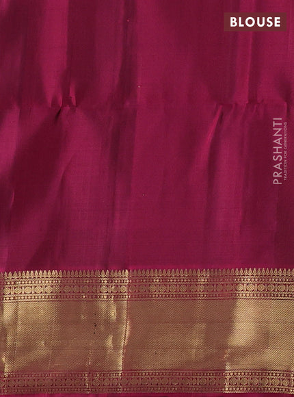 Pure soft silk saree dark magenta pink with allover zari weaves and zari woven border
