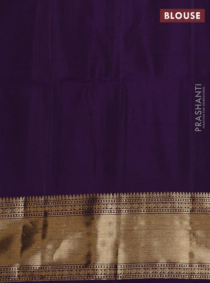 Pure soft silk saree violet with allover zari weaves and zari woven border