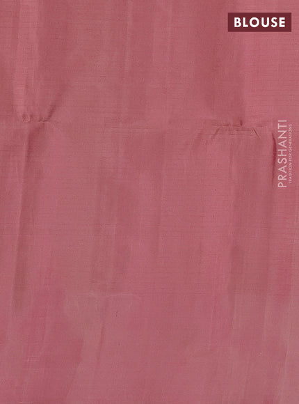 Pure soft silk saree pastel pink with allover zari weaves and simple border