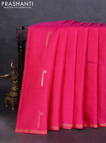 Pure soft silk saree pink with zari woven buttas and zari woven border