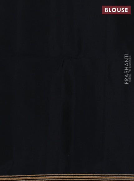 Pure soft silk saree black with zari woven buttas and zari woven border