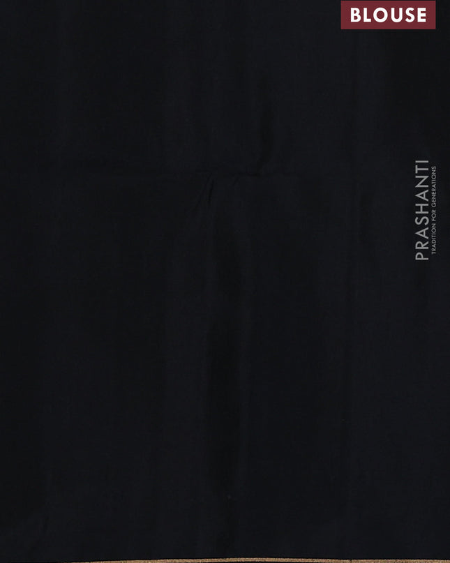Pure soft silk saree black with zari woven buttas and zari woven border
