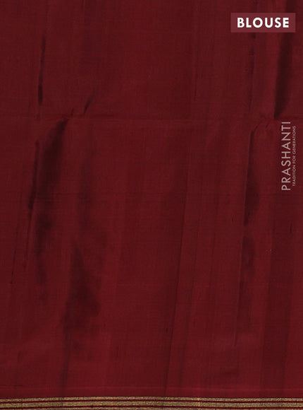 Pure soft silk saree rustic orange with zari woven buttas and zari woven border