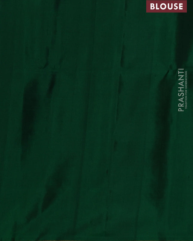 Pure soft silk saree green with zari woven buttas and zari woven border