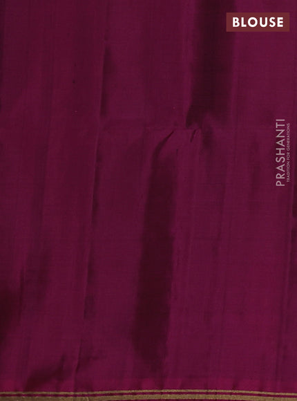 Pure soft silk saree purple with zari woven buttas and zari woven border
