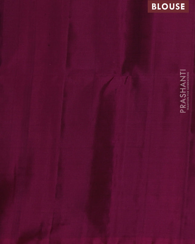 Pure soft silk saree purple with zari woven buttas and zari woven border
