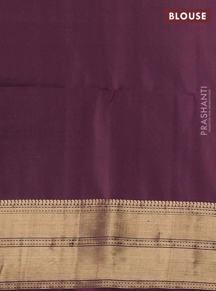 Pure soft silk saree wine shade with allover zari weaves and zari woven border