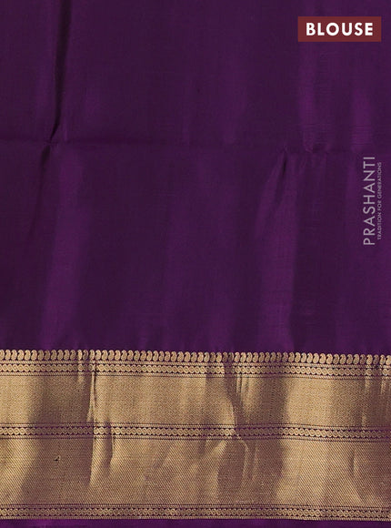 Pure soft silk saree violet with allover zari weaves and zari woven border