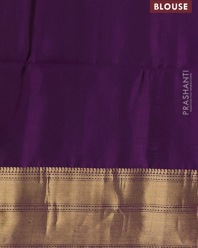 Pure soft silk saree violet with allover zari weaves and zari woven border
