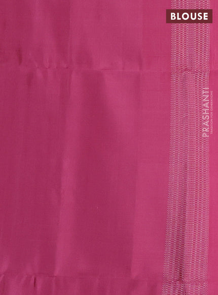 Pure soft silk saree mauve pink with silver zari woven buttas and silver zari woven border