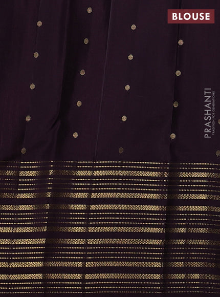 Pure soft silk saree rustic orange and deep wine with allover zari weaves and zari woven border