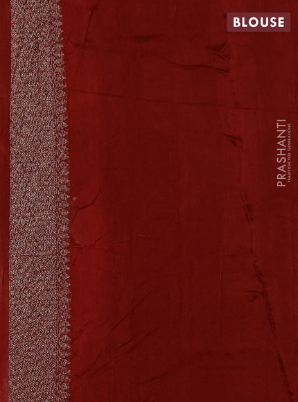 Banarasi semi raw silk saree rustic orange with allover thread & zari weaves and woven border