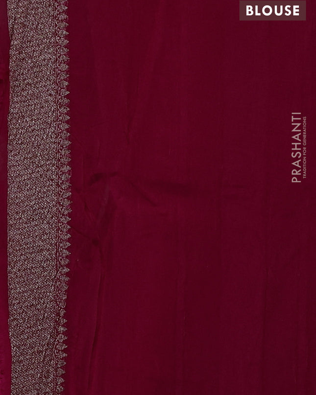 Banarasi semi raw silk saree pink with allover thread & zari weaves and woven border