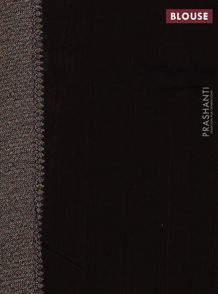 Banarasi semi raw silk saree coffee brown with allover thread & zari weaves and woven border