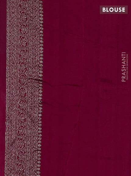 Banarasi semi raw silk saree pink with allover thread & zari weaves and woven border