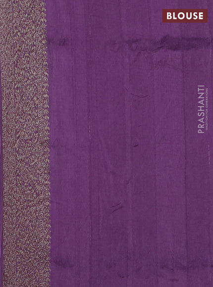 Banarasi semi raw silk saree lavender with woven buttas and woven border